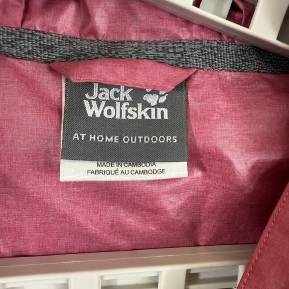 Jack Wolfskin Stormlock Active Hooded Light Weight Jacket Unisex L Pink - Picture 7 of 10